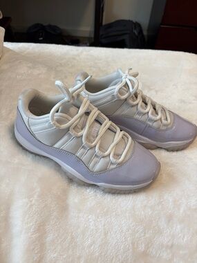 Women’s Jordan 1’s Low-Top in Light Lavender and White